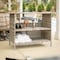Flash Furniture Marco Indoor/Outdoor Patio Wicker Rattan Bar Counter Table w/2 Shelves, Gray LTS-0165-GY-GG - alternate 6